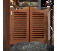 HynJGih Folding Shuttered Cafe Swing Door, Wooden Partition Swing Door with Auto Close, Custom Size Colour Available(110x90cm(WxH))