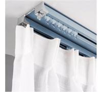HynJGih Heavy-duty Curtain Conjoined Double Track Ceiling Mounting, Hospital/Clinics/Ward Room Separation Curtain Slider Rail(Blue,Length-1.5m/4.9ft)