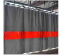 HynJGih Industrial Welding Curtain, Fireproof Door - with Red Viewing Window Fire Blankets，For Workshop(2x3 m/6.6x9.8 ft)