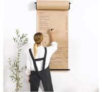 HynJGih Message board kraft paper roll Kraft Paper Dispenser Wall Mount, For Home School Office, Vintage Brown Paper Roll, With 50m Long Kraft Paper(97cm/38inch wide)