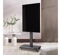 HynJGih Mobile TV Cart on Wheels - Portable Floor TV Stand Holds, Horizontal and Vertical Screen Fixed