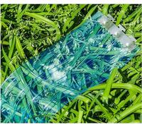 HynJGih PVC Strip Curtain, 18cm Wide Ribbed Prevent Adhesion Weatherproof with Stainless Steel Hanging Rail for Freezer Room(1.2x2m)