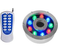 HynJGih RGB LED Pond Light Ring, Submerged Light for Outdoor Water Feature, Small Fountain, Garden Decoration with Remote Control(12W(12V))