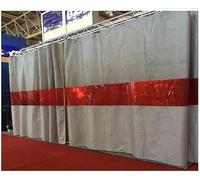 HynJGih Rygcrud Industrial Welding Curtain, Fiberglass Fire Blankets with Red Viewing Panel, for Machine Room, Workshop(3x2.5 m/9.9x8.3 ft)