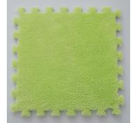 HynJGih Square Plush Foam Floor Cushion, Washable DIY Interlocking Square Floor Cushion, Non-Slip Foam Patchwork Carpet(Green,16pcs)