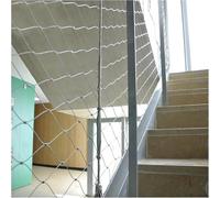 HynJGih Stainless Steel Rope Wire Mesh Stainless Steel Wire Mesh, Flexible Cable Wire Rope X-type Mesh, Stretchable Balustrade Infill Mesh For Cage Stair for Zoo Cage Fence, Balcony, Stair(Silver-10cm