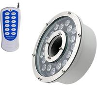 HynJGih Submersible RGB Light, Outdoor Recessed Spotlight, LED Ring Fountain Light with Remote Control(6W(12V))