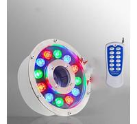 HynJGih Underwater LED Fountain Light, RGB Ring Light, Color Changing Light with Remote Control, Landscape Decorative Lighting(9W(12V))