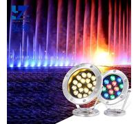 HynJGih Underwater LED Fountain Light, Underwater Landscape Light, AC 24V Low Voltage IP68 Waterproof Pond Light, White(12W)