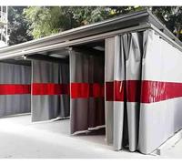 HynJGih Welding Blankets, Screens - Thermal Insulation, Industrial Curtain with Red Transparent View Window(4X3 M/13x9.8 ft)