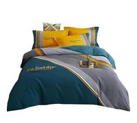 Hynyjxjy A,1.5m, Bedding Set with Zipper 4 Piece Queen Sheet Sets Soft Breathable Bedding All Season Bedding Collection for Teen Girls