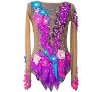 Hynyjxjy A,7/10, Women's Rhythmic Gymnastics Leotards Figure Skating Competition Dress Ice Skating Wear Outdoor Sports Costume