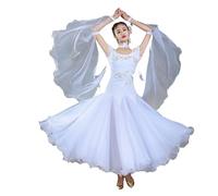 Hynyjxjy A,L, Women's Ballroom Dance Performance Dresses Waltz Dancing Clothes Modern Dance Outfit Tango Foxtrot Dancing Costume