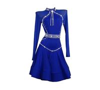 Hynyjxjy A,L, Women's Long Sleeve Latin Competition Costumes Cha Cha Dancing Clothes Tango Dancing Outfit Ballroom Dance Dresses