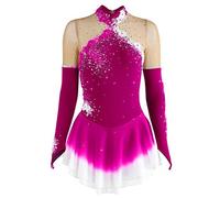 Hynyjxjy A,S, Ice Skating Costumes Girls' Figure Skating Skirts Women's Gradient Gymnastics Wear Roller Skating Clothes