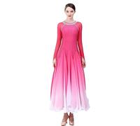 Hynyjxjy A,XXL, Ballroom Dance Competition Dresses National Standard Dancing Outfit Women's Waltz Dancewear Flamenco Dancing Clothes