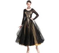 Hynyjxjy B,M, Ballroom Dance Performance Dresses Women's Embroidery Tango Dancing Costumes Waltz Dance Outfit Salsa Dancing Clothes