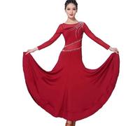 Hynyjxjy ,b,M,Women's Backless Ballroom Dancing Dresses Foxtrot Performance Dancewear Waltz Dancing Outfit Flamenco Dance Clothes