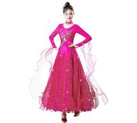 Hynyjxjy B,S, Ballroom Dancing Dresses National Standard Dance Clothes Women's Waltz Competition Dancing Outfit Foxtrot Dance Wear