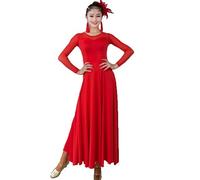 Hynyjxjy B,S, Women's Ballroom Dance Dresses Modern Dancing Costumes Waltz Training Dance Clothes Tango Dancing Outfit Great Swing