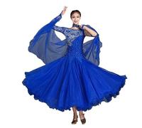 Hynyjxjy B,XL, Women's Backless Ballroom Dancing Dresses Tango Dancing Outfit Waltz Performance Dance Clothes Flamenco Dance Costume