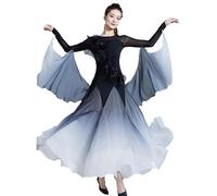 Hynyjxjy Black,3XL, Ballroom Dance Dresses For Women Waltz Salsa Costumes for Performance Modern Dance Clothing Flamenco Dancing Outfit