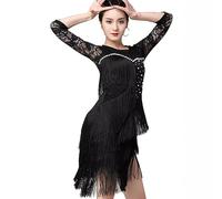 Hynyjxjy ,Black,L,Latin Practice Dancing Outfit Women's Ballroom Dance Performance Dresses Tango Dance Clothes Cha Cha Dancing Costume
