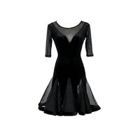 Hynyjxjy ,Black,L, Velvet Latin Dancing Clothes Women's Ballroom Dancing Dresses Cha Cha Dance Performance Costumes Tango Salsa Dancewear