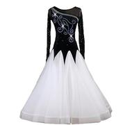 Hynyjxjy ,Black,L, Women's Ballroom Dancing Dresses Backless Waltz Competition Dancing Outfit Foxtrot Dance Clothing Flamenco Dancewear