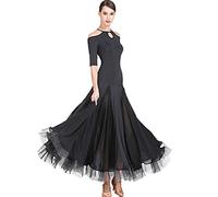 Hynyjxjy ,Black,M, Women's Ballroom Dancing Dresses Tango Clothes Backless Waltz Performance Dancing Outfit Social Dancewear Great Swing