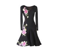Hynyjxjy ,Black,XXL, Latin Competition Dancewear Women's Ballroom Dance Dresses Tango Cha Cha Performance Costumes Salsa Dancing Outfit