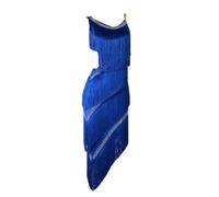 Hynyjxjy Blue,L, Women's Fringe Latin Dance Clothes Ballroom Dance Dresses Salsa Dancing Outfit Tango Cha Cha Performance Dancewear