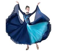 Hynyjxjy Blue,M, Ballroom Dancing Dresses for Women Waltz Dancing Clothes Tango Dance Outfit Foxtrot Dance Costumes Great Tulle Swing