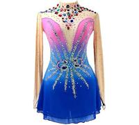Hynyjxjy Blue,S, Figure Skating Competition Dress Women's Ice Skating Dresses Artistic Gymnastics Leotards Outdoor Sports Wear