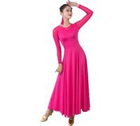 Hynyjxjy C,3XL, Women's Ballroom Dance Dresses Modern Dancing Costumes Waltz Training Dance Clothes Tango Dancing Outfit Great Swing