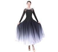 Hynyjxjy C,L, Ballroom Dance Competition Dresses National Standard Dancing Outfit Women's Waltz Dancewear Flamenco Dancing Clothes