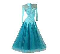 Hynyjxjy C,S, Women's High Collar Ballroom Dance Dresses Waltz Dancing Outfit Foxtrot Competition Dancewear Social Dancing Clothes