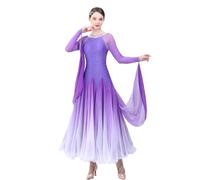 Hynyjxjy D,3XL, Ballroom Dance Competition Dresses National Standard Dancing Outfit Women's Waltz Dancewear Flamenco Dancing Clothes