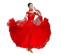 Hynyjxjy D,XL, Women's Ballroom Dance Performance Dresses Waltz Dancing Clothes Modern Dance Outfit Tango Foxtrot Dancing Costume