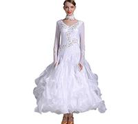 Hynyjxjy D,XXL, Women's Ballroom Dance Dresses National Standard Dance Wear Foxtrot Competition Dance Clothes Waltz Dancing Outfit