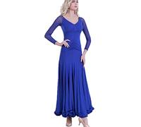 Hynyjxjy ,e,3XL, V-Neck Ballroom Dancing Dresses for Women Waltz Dance Clothes Modern Practice Dancing Outfit Social Dance Costumes