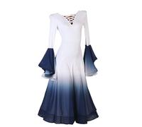 Hynyjxjy ,e,XXL, Ballroom Dance Dresses for Competition Women's Gradient Waltz Costumes Salsa Dancing Clothes Modern Dancing Outfit