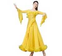 Hynyjxjy F,L, Sequins Ballroom Dancing Dresses Women's Modern Dance Costumes Waltz Performance Dancing Outfit Flamenco Dance Clothes