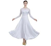 Hynyjxjy F,M, Women's Ballroom Dance Dresses Modern Dancing Costumes Waltz Training Dance Clothes Tango Dancing Outfit Great Swing