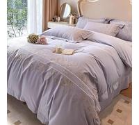 Hynyjxjy H,2m, Queen Sheet Sets 4 Pieces Bedding Set Premium Cotton Cover with Quilt Cover, Flat Sheets, Pillow Shams And Pillowcases