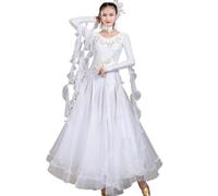 Hynyjxjy J,L, Ballroom Performance Dresses Embroidery Waltz Dancing Clothes for Women Salsa Dance Outfit Flamenco Dance Costume