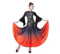Hynyjxjy Orange,XXL, Waltz Competition Dancewear for Women Ballroom Dance Dresses Modern Dancing Clothes Social Dancing Outfit Great Swing