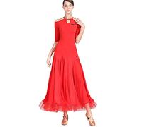 Hynyjxjy ,Red,L, Women's Ballroom Dancing Dresses Tango Clothes Backless Waltz Performance Dancing Outfit Social Dancewear Great Swing
