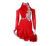 Hynyjxjy ,Red,L, Women's Latin Dance Costumes Cha Cha Dancewear Ballroom Dancing Competition Dresses Tango Dancing Clothes with Strass