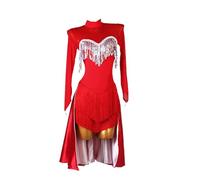 Hynyjxjy Red,L, Women's Sequins Latin Dance Clothes Ballroom Dancing Dresses Tango Performance Dancing Outfit Cha Cha Salsa Dancewear